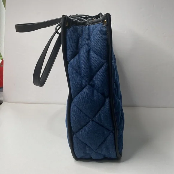Steve Madden Bclair Quilted Denim Tote Bag Set - Picture 16 of 16